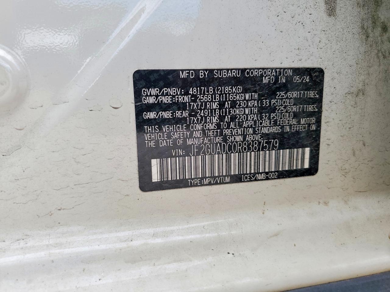 2024 SUBARU CROSSTREK