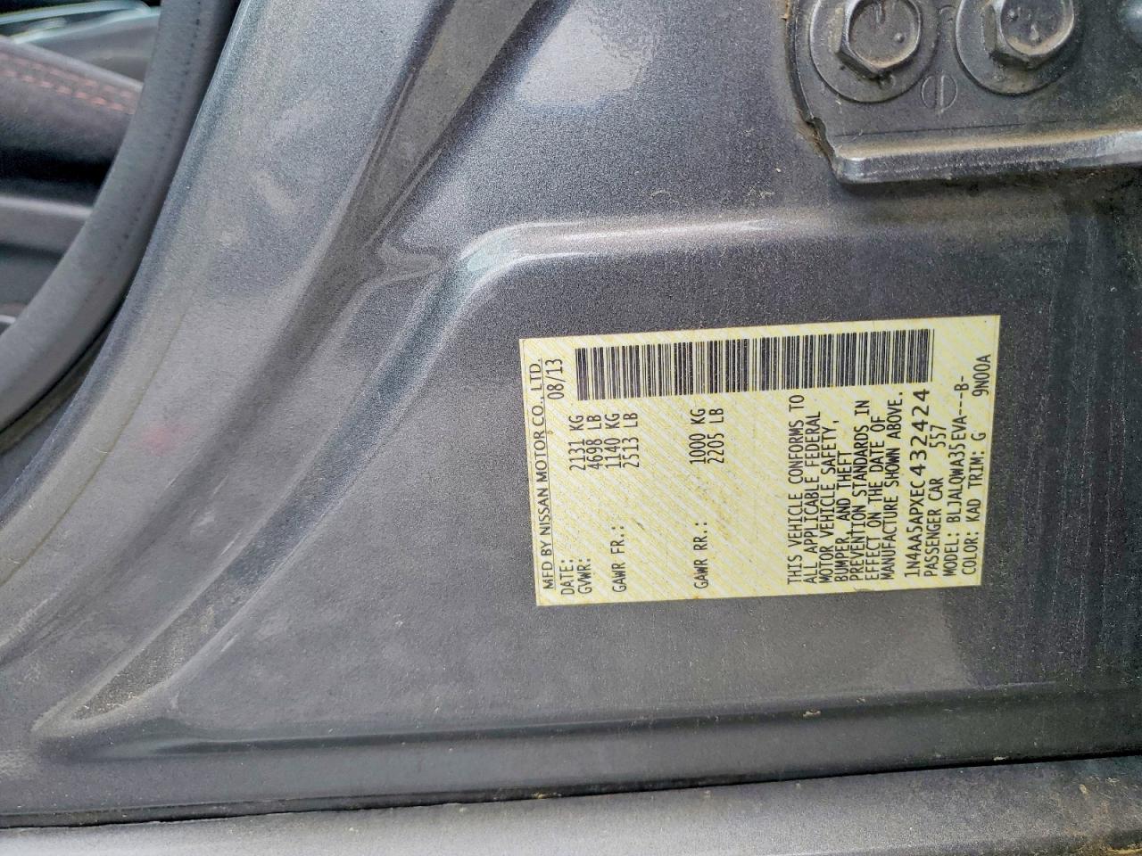 2014 NISSAN MAXIMA
