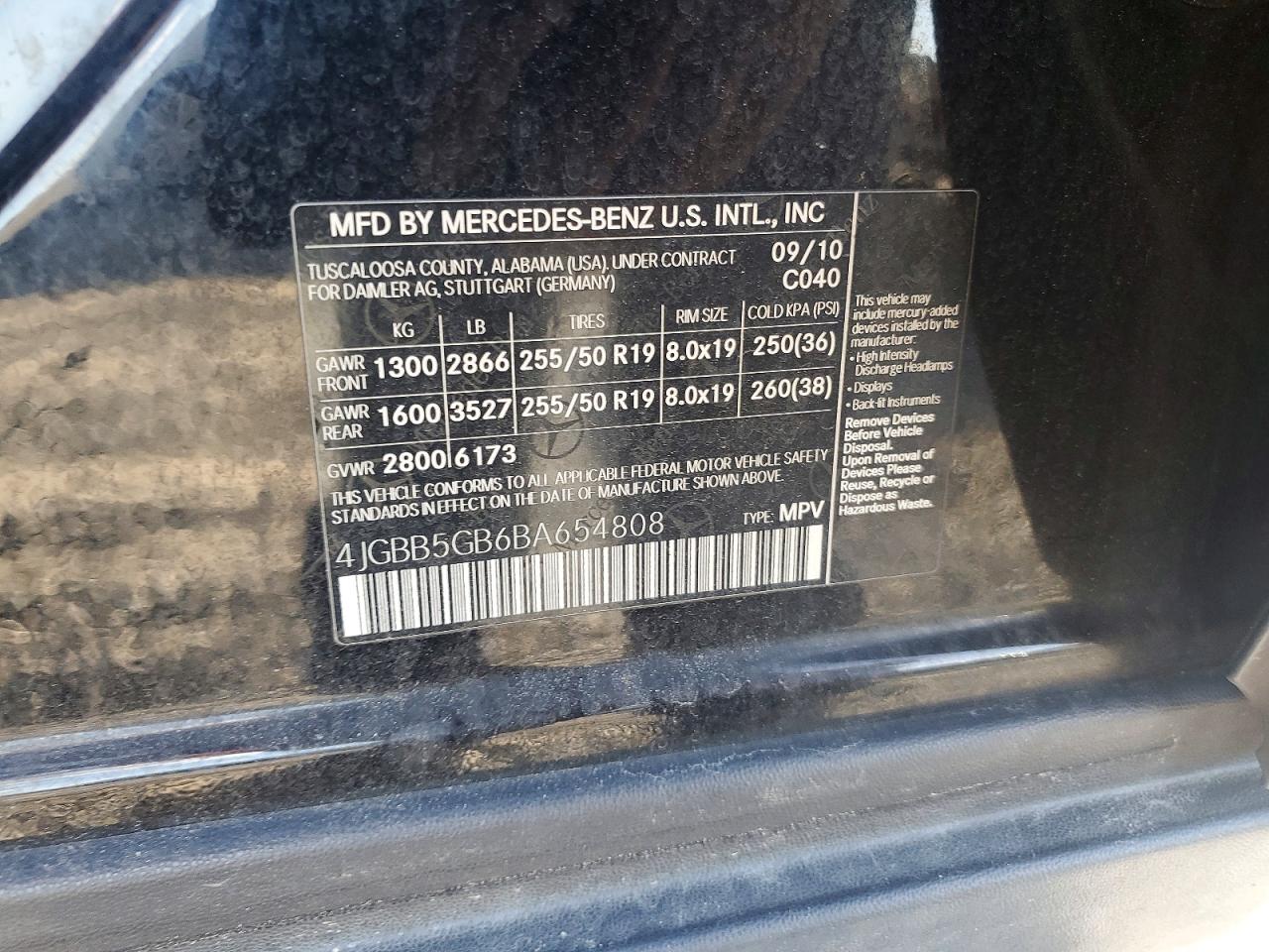 2011 MERCEDES-BENZ M-CLASS