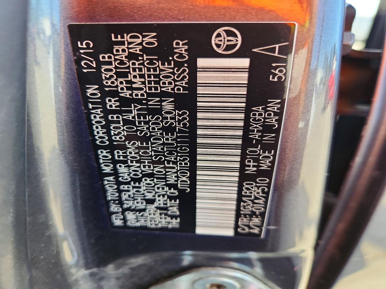 2016 TOYOTA PRIUS