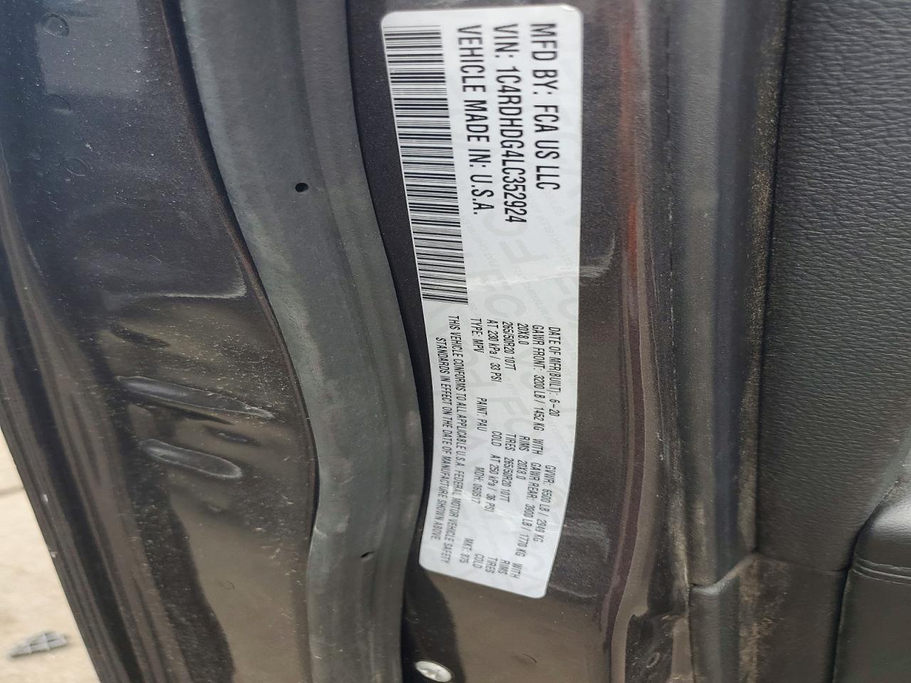 2020 DODGE DURANGO