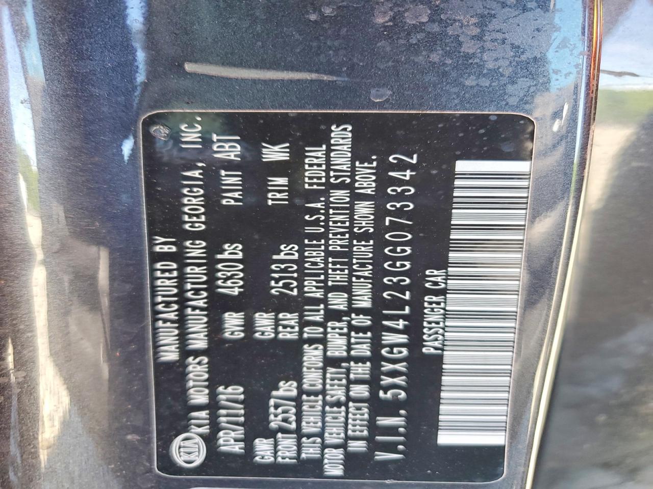 2016 KIA OPTIMA