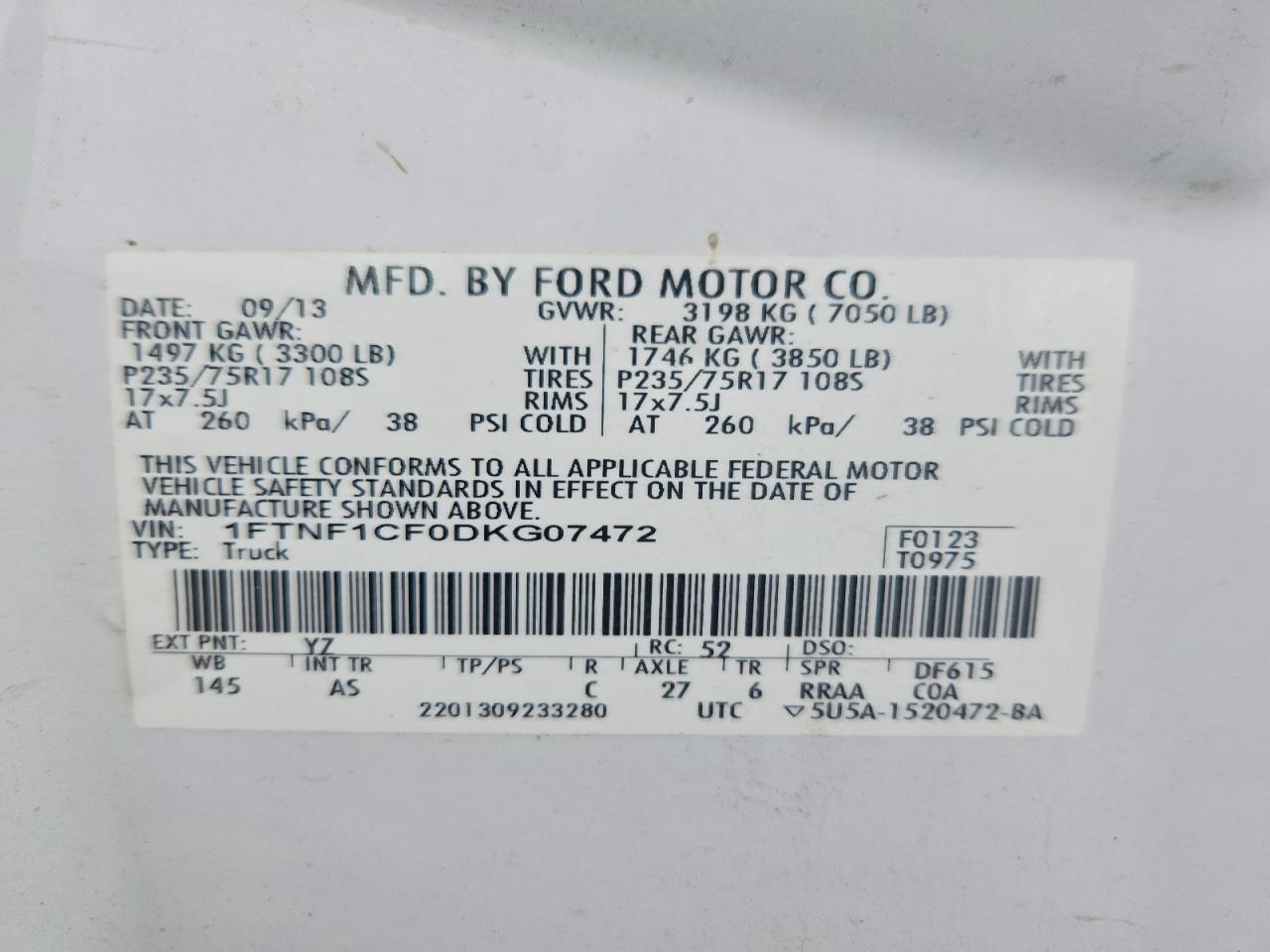 2013 FORD F150