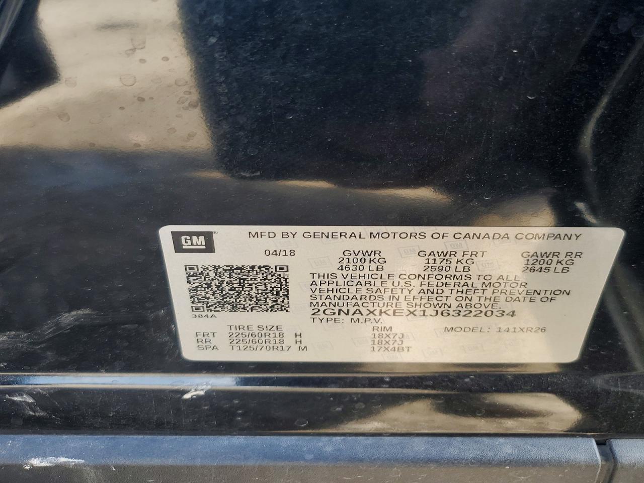 2018 CHEVROLET EQUINOX