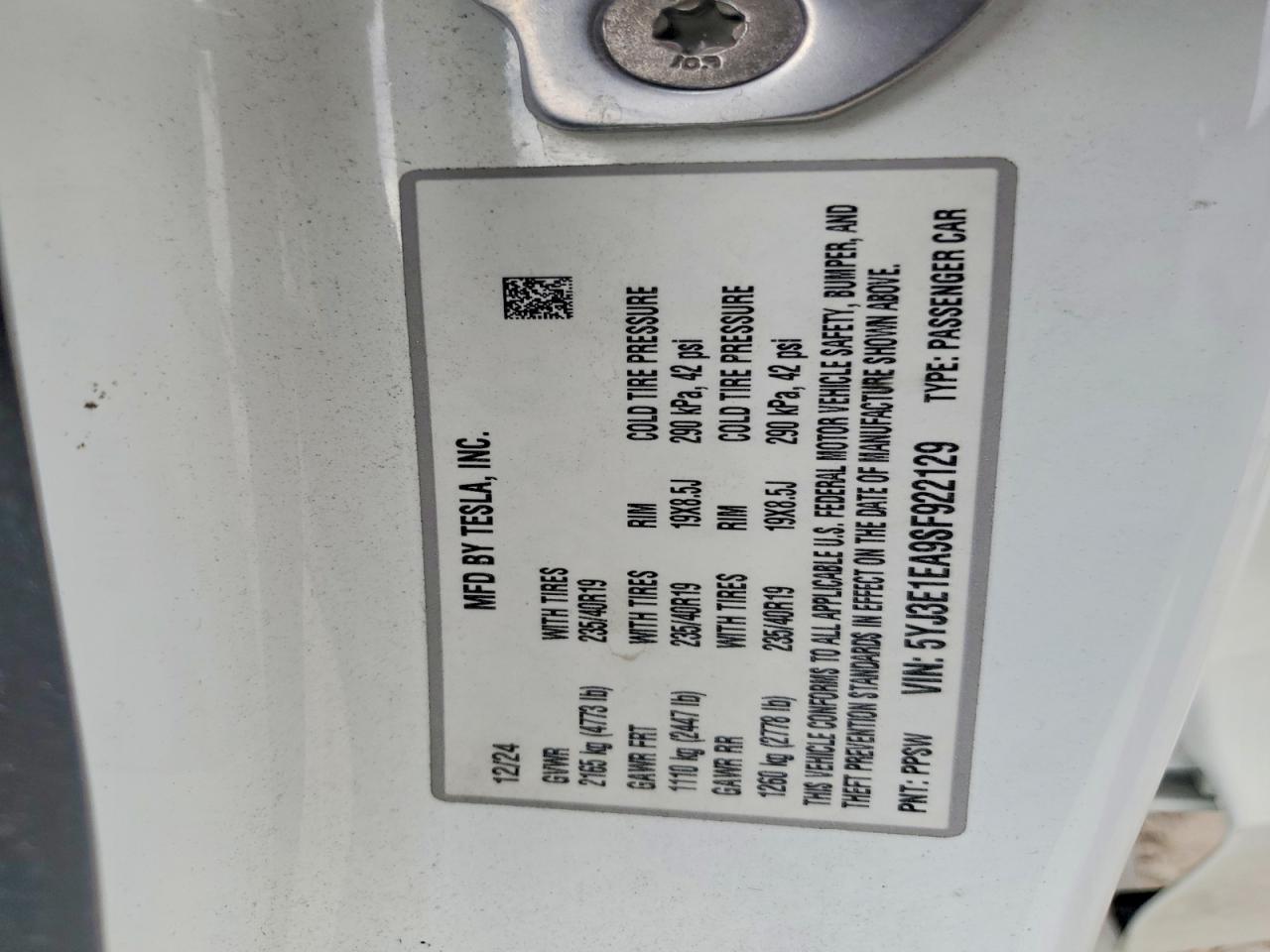 2025 TESLA MODEL 3
