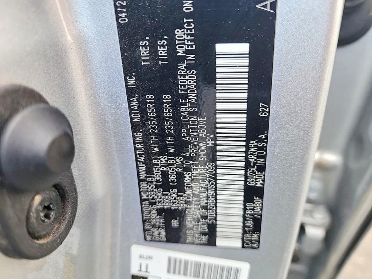 2022 TOYOTA HIGHLANDER