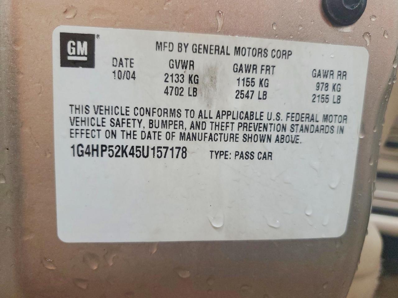 2005 BUICK LESABRE