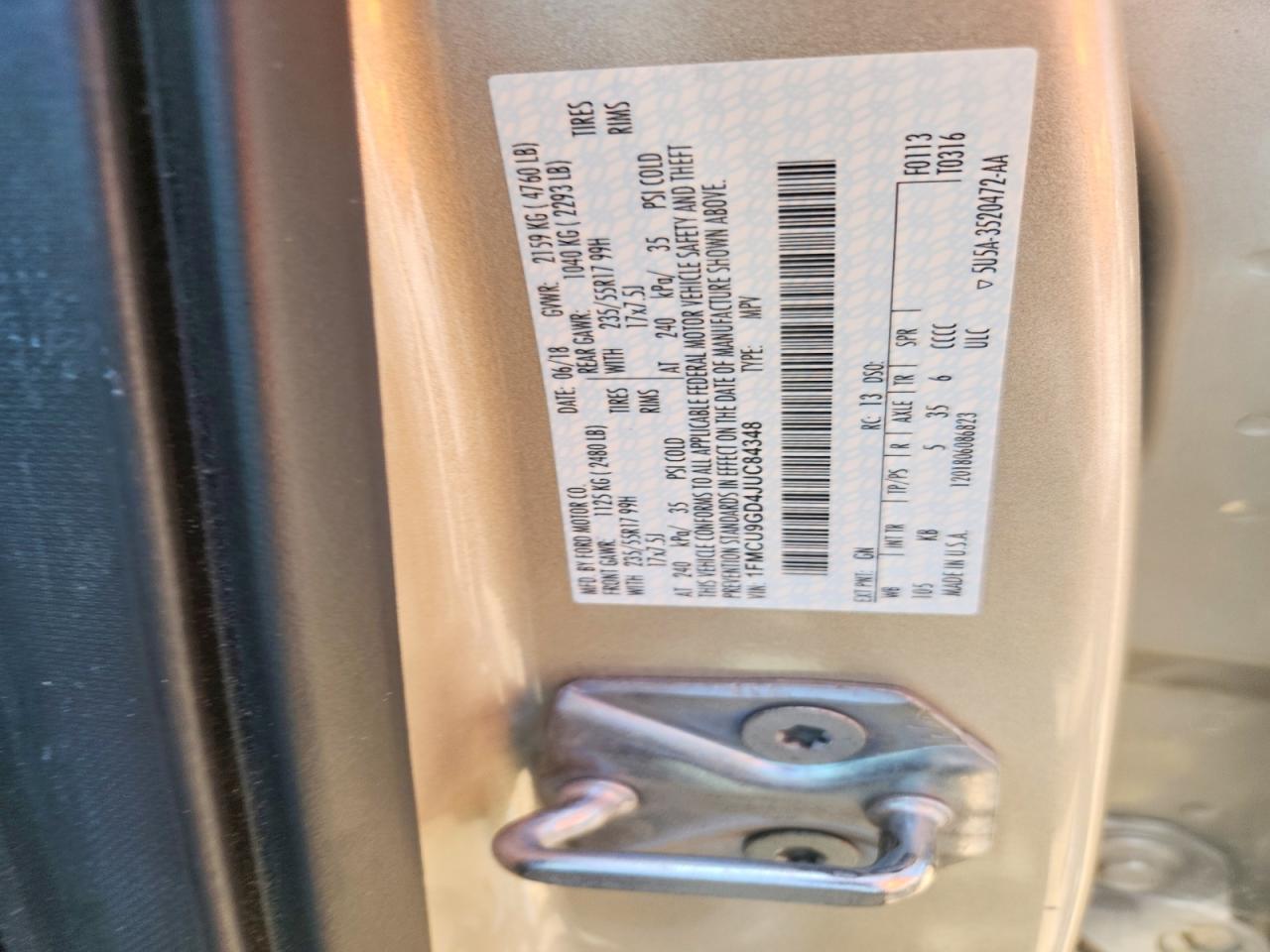2018 FORD ESCAPE