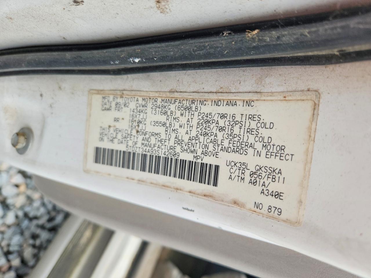 2003 TOYOTA SEQUOIA