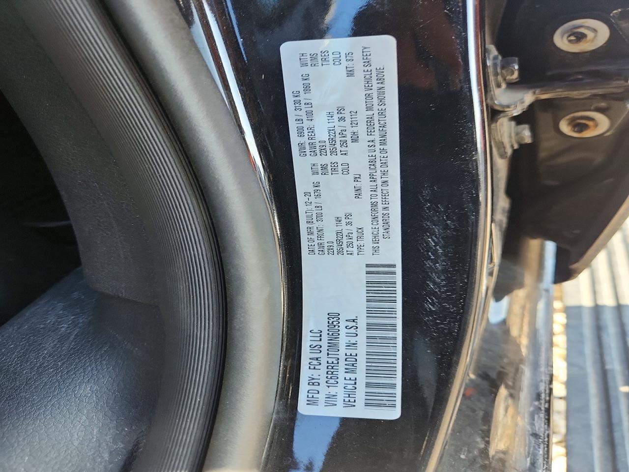 2021 RAM 1500
