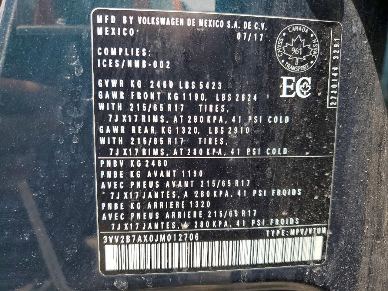 2018 VOLKSWAGEN TIGUAN