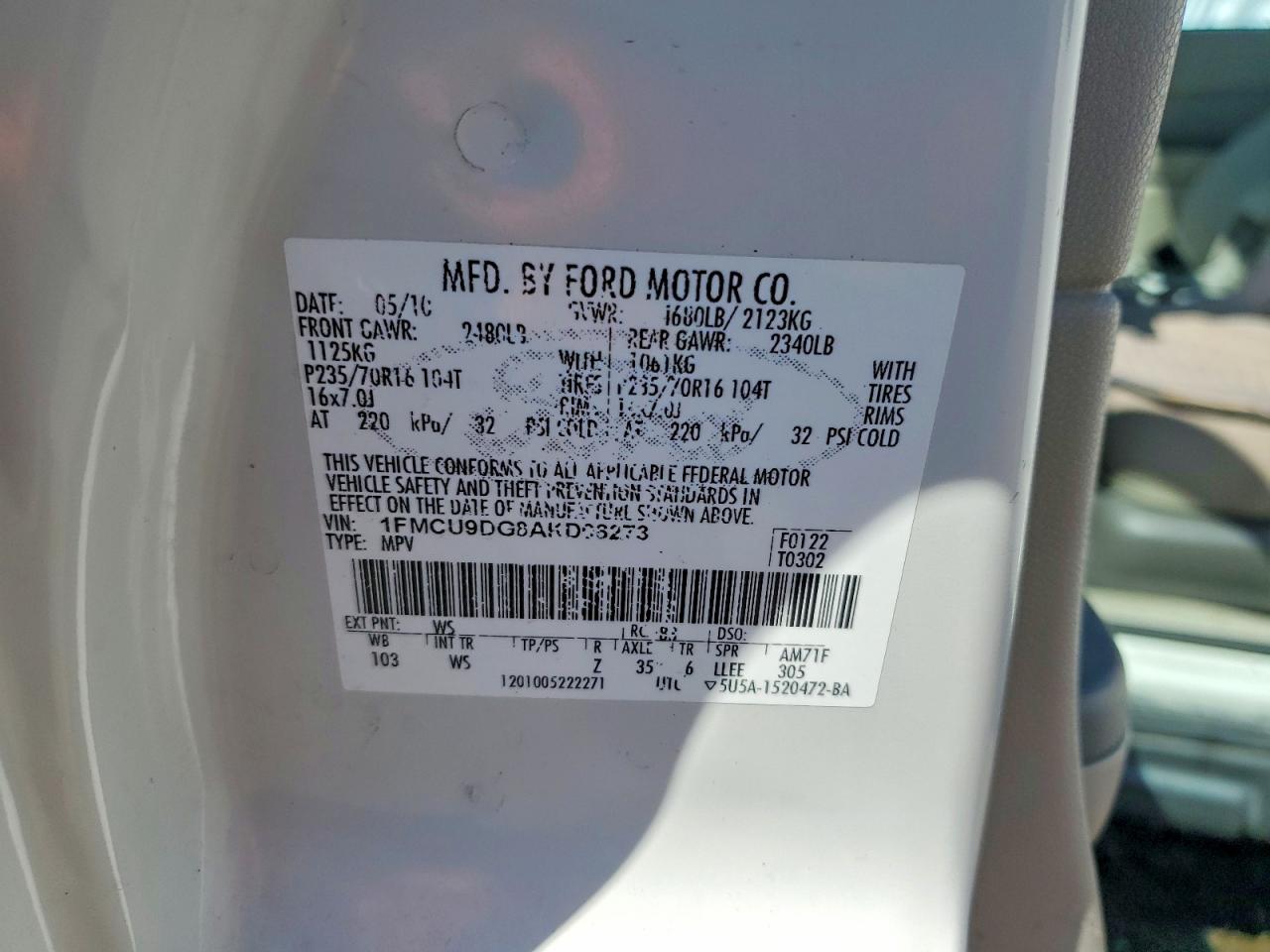 2010 FORD ESCAPE