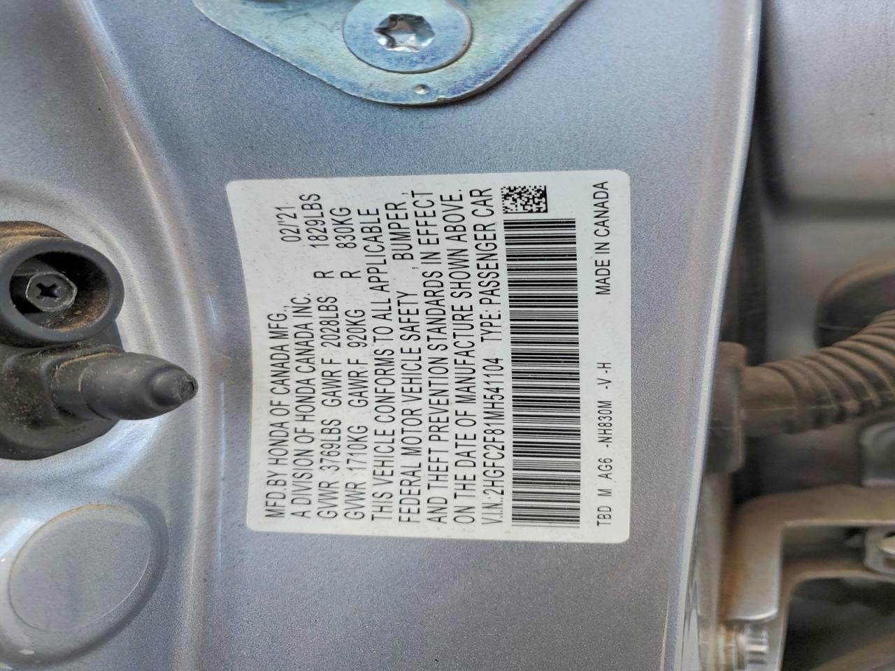 2021 HONDA CIVIC