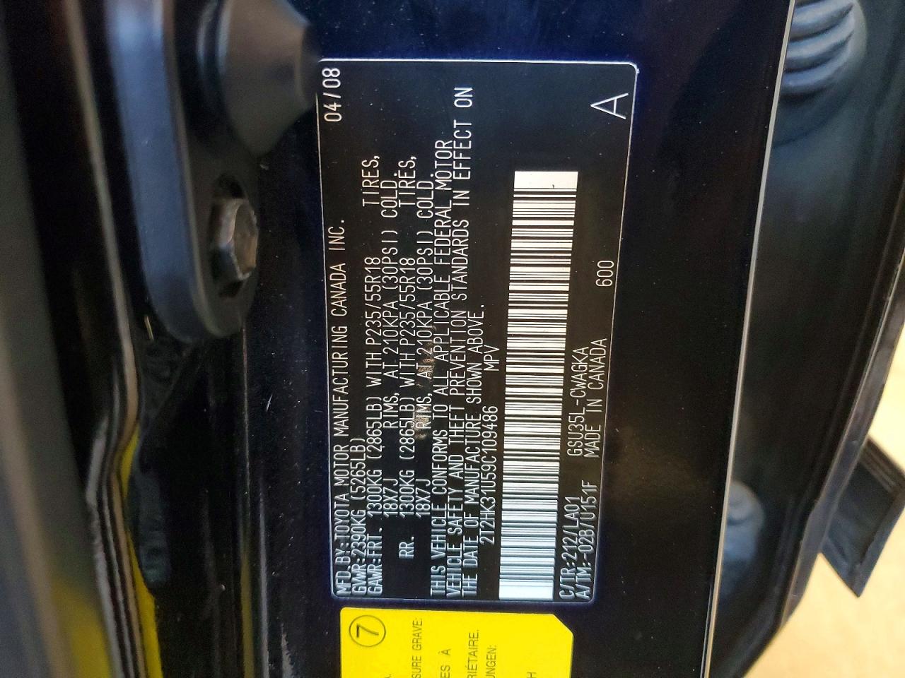 2009 LEXUS RX350
