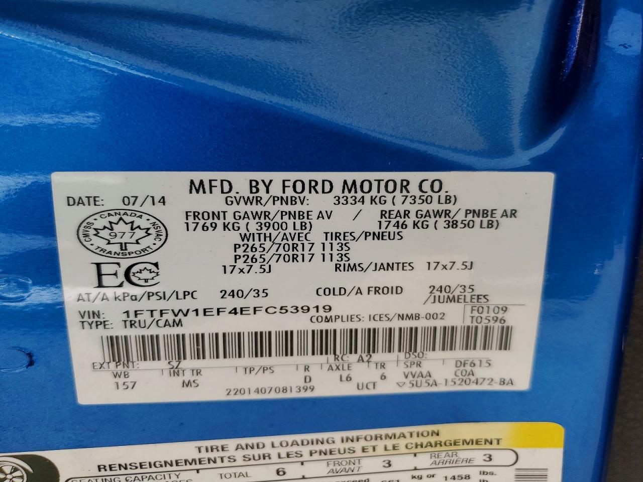 2014 FORD F150