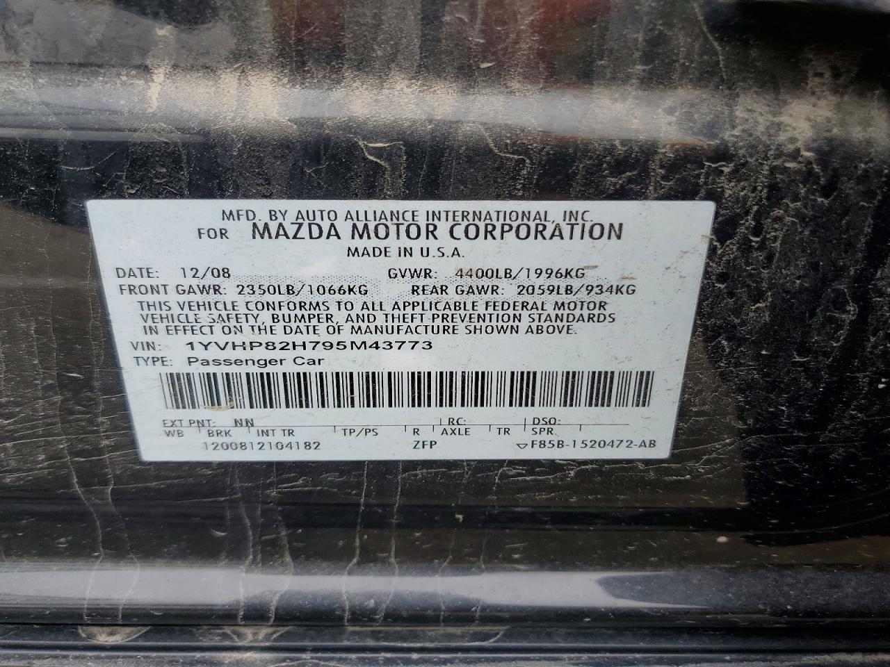 2009 MAZDA 6