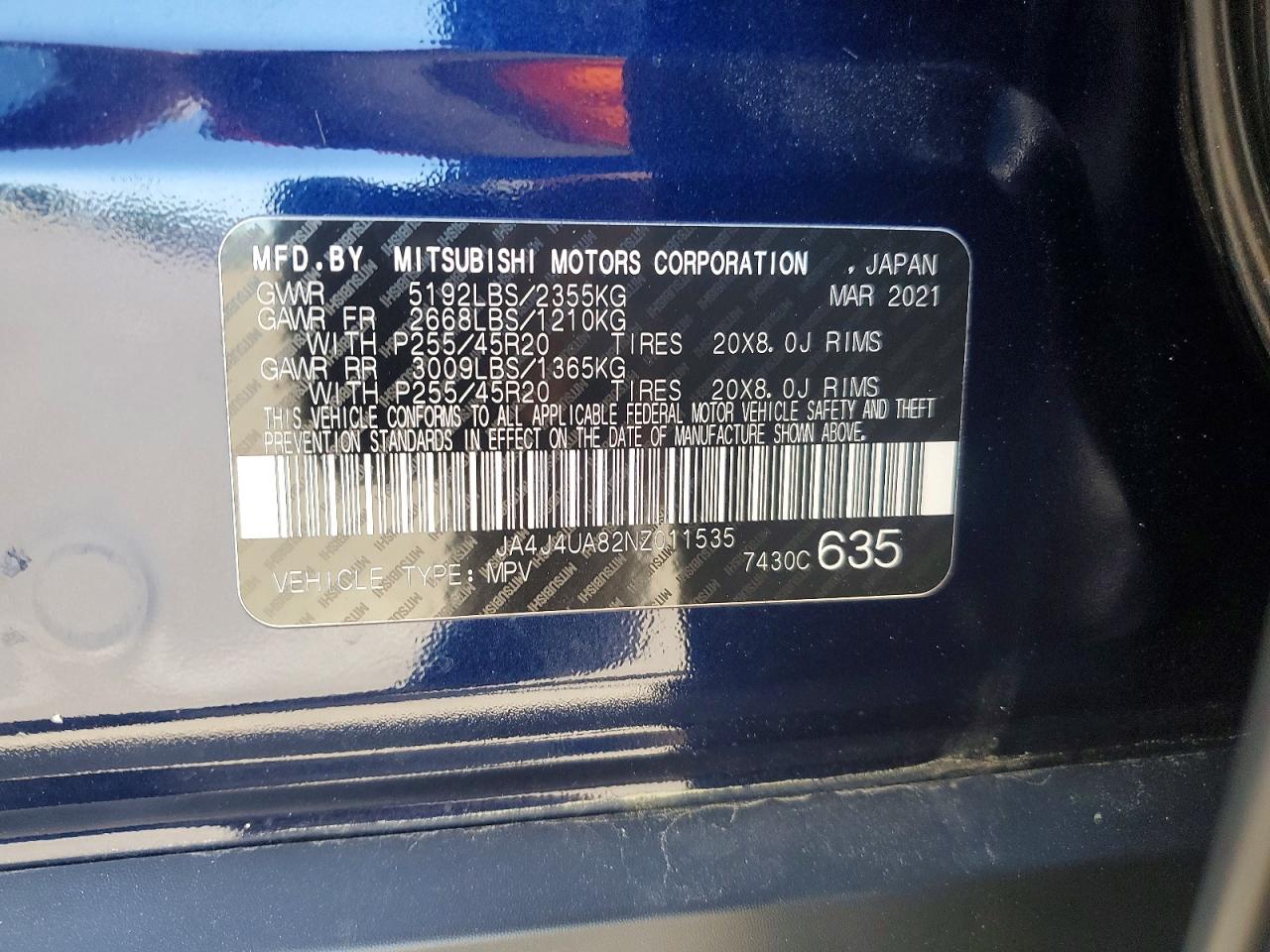 2022 MITSUBISHI OUTLANDER
