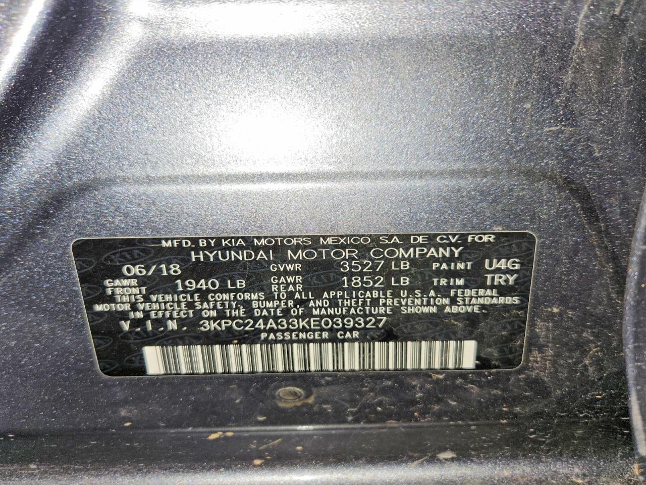 2019 HYUNDAI ACCENT