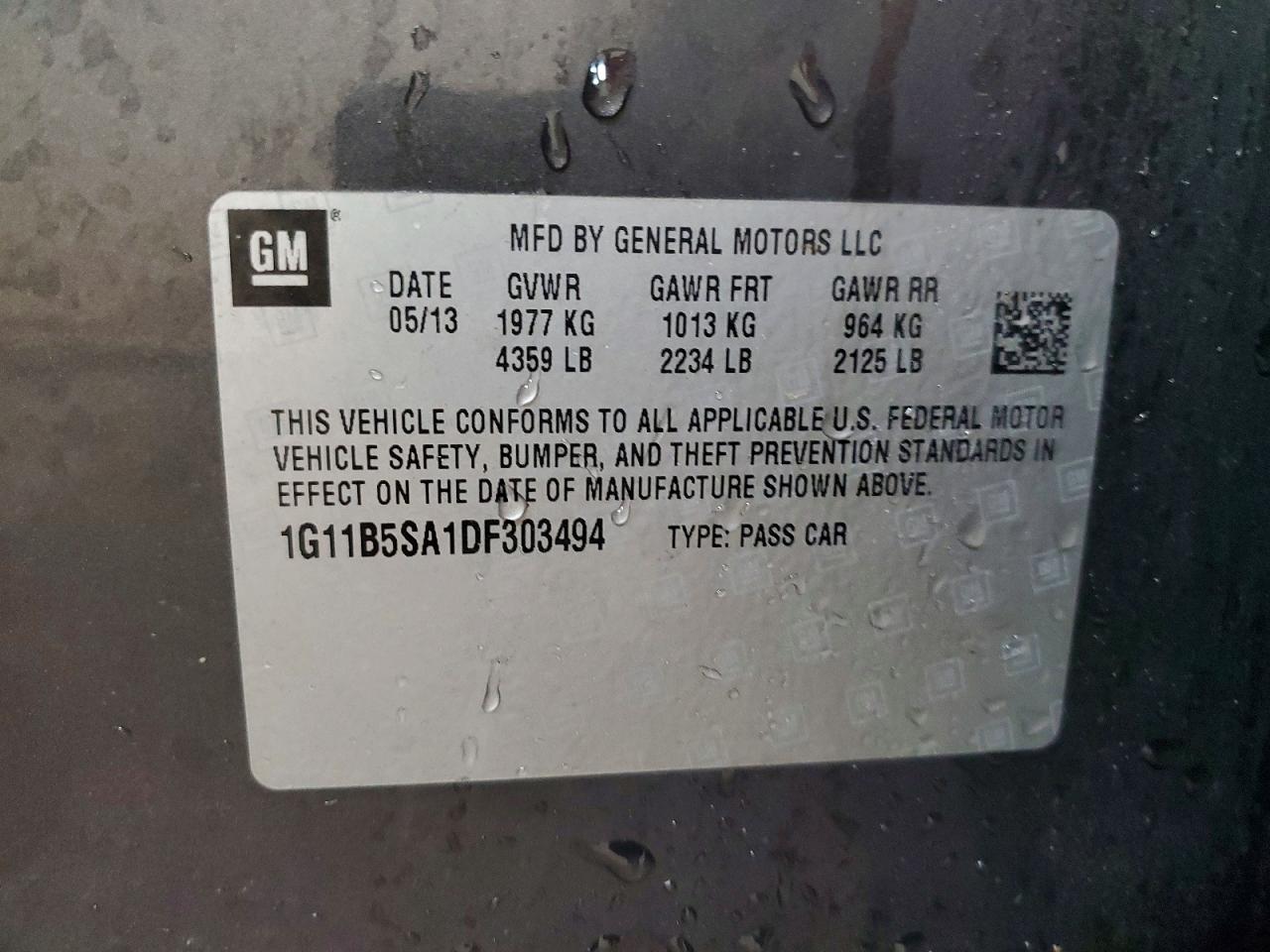 2013 CHEVROLET MALIBU