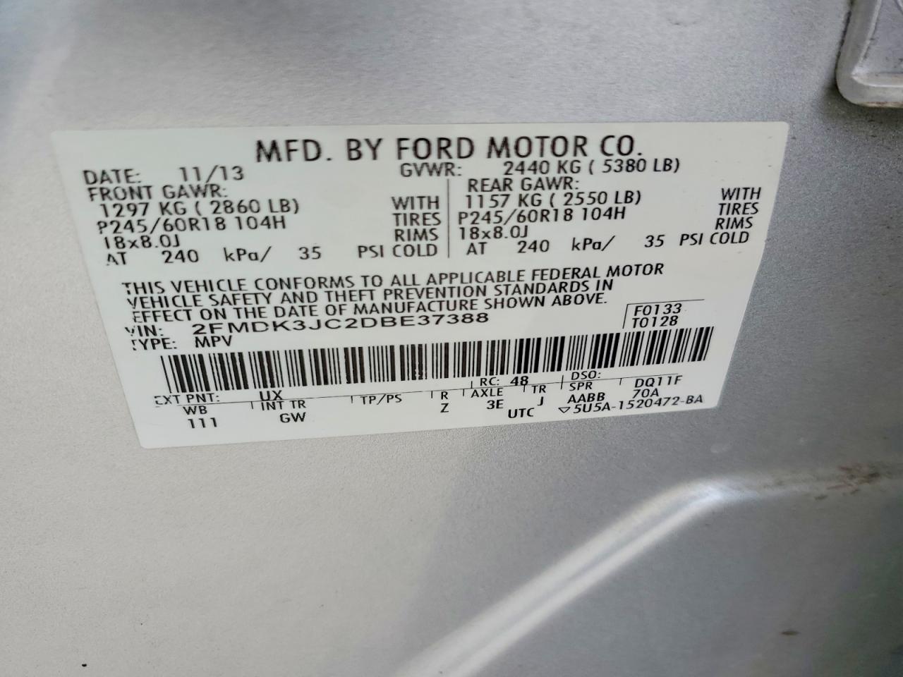 2013 FORD EDGE