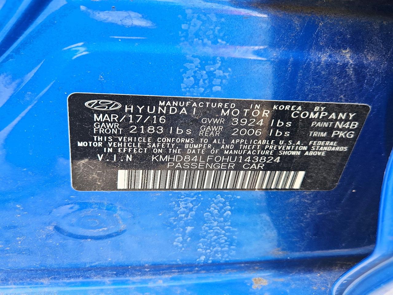 2017 HYUNDAI ELANTRA