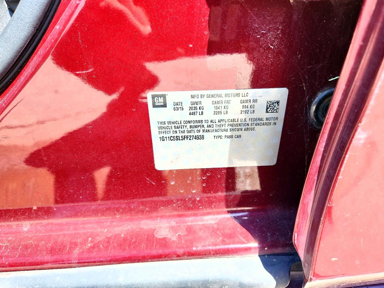 2015 CHEVROLET MALIBU