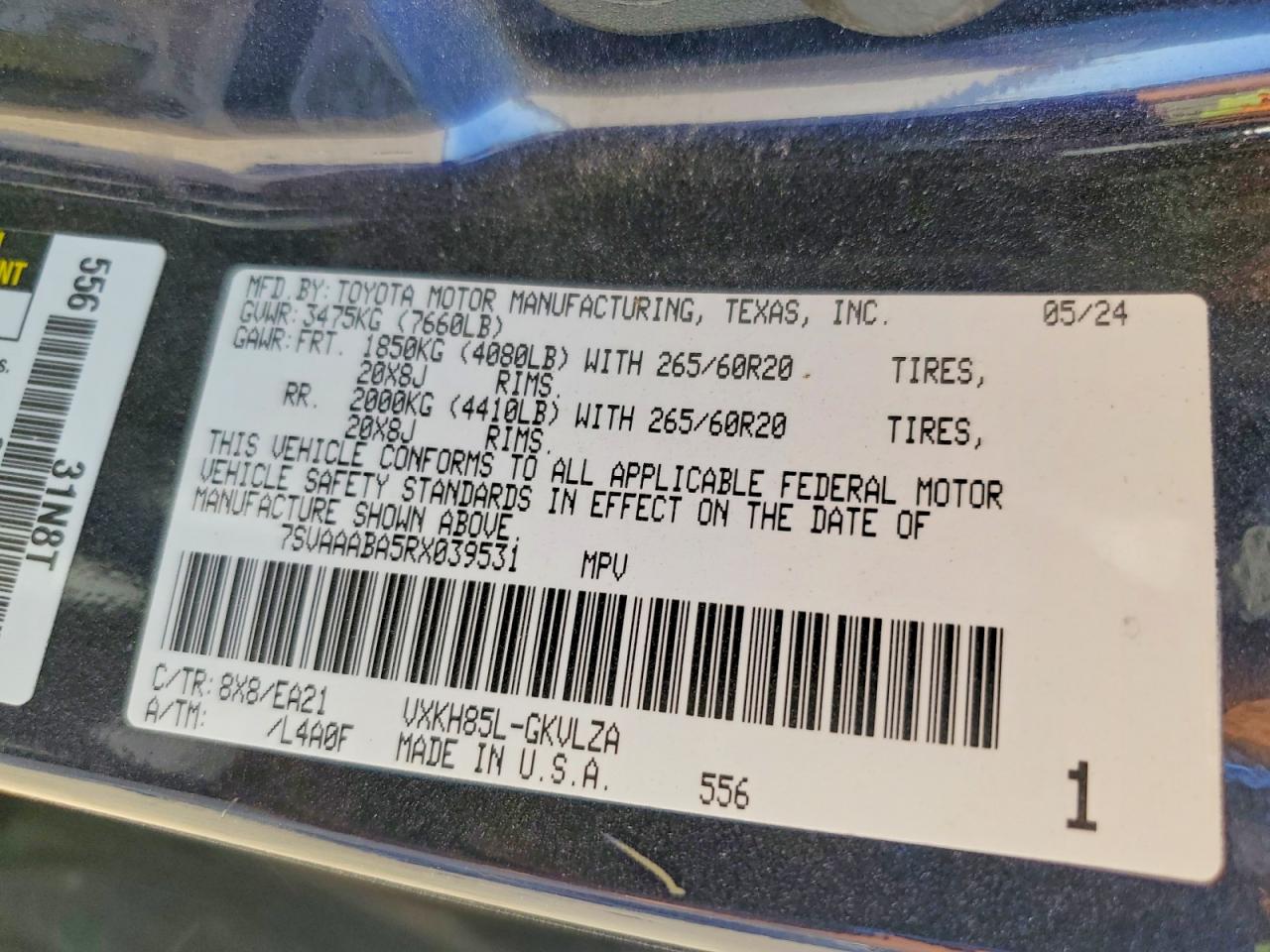 2024 TOYOTA SEQUOIA
