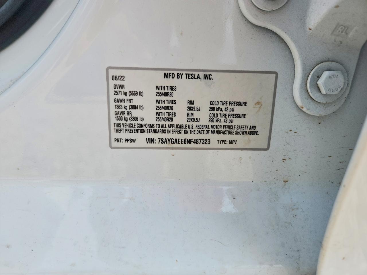 2022 TESLA MODEL Y