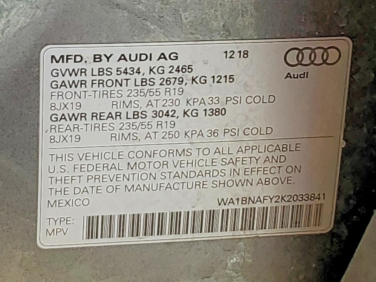 2019 AUDI Q5
