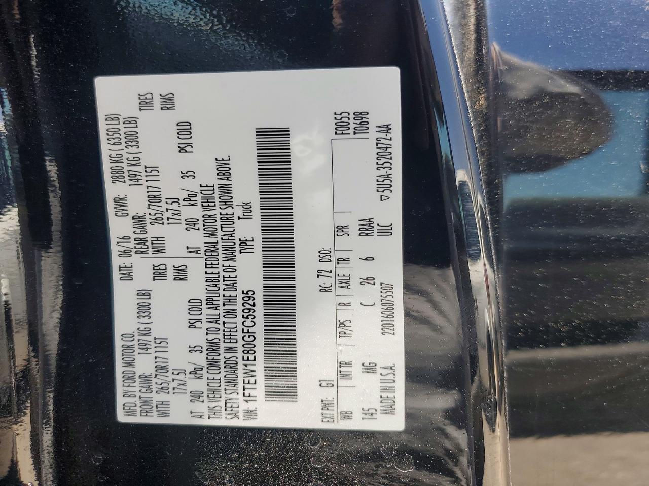 2016 FORD F150