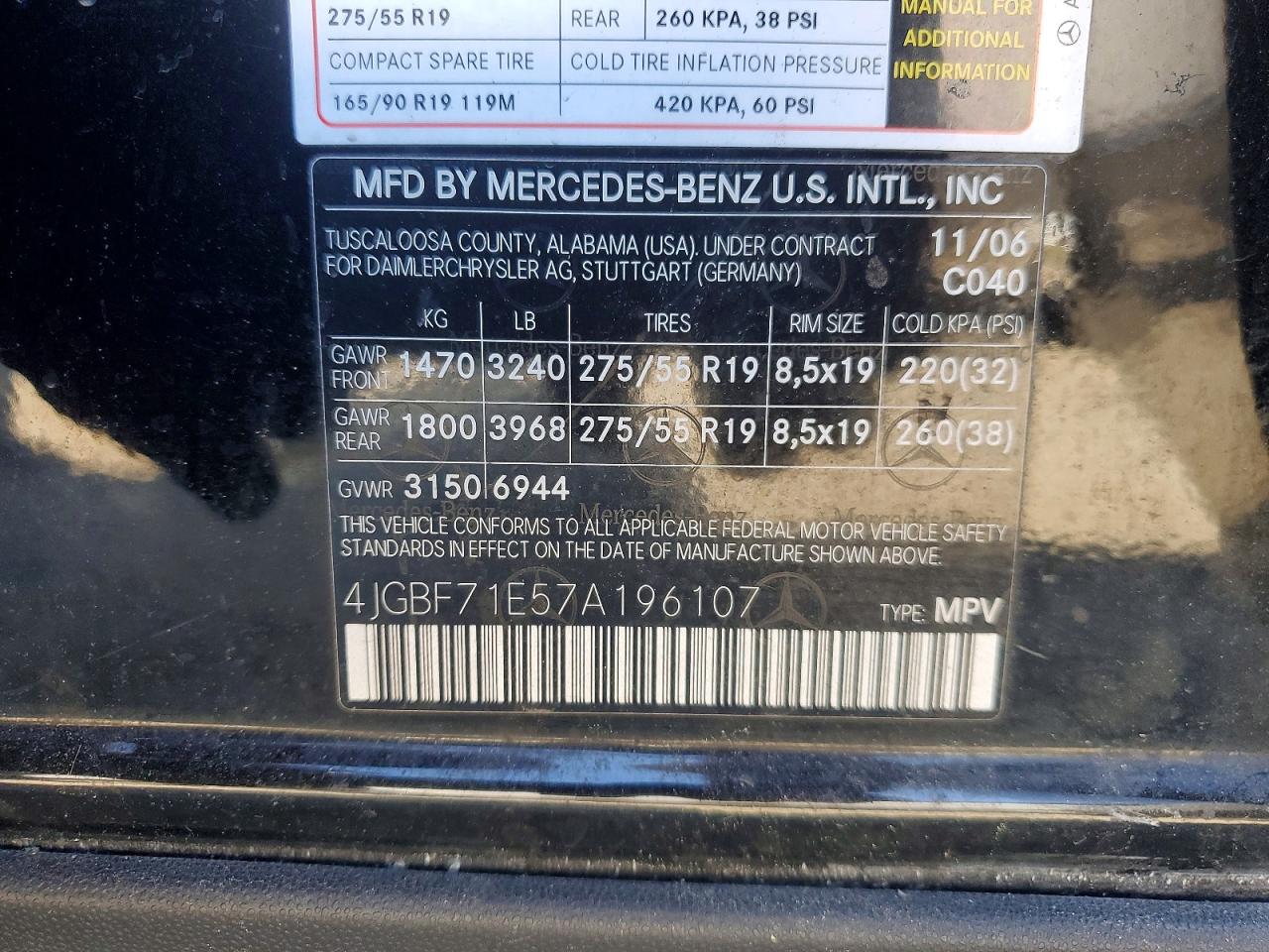 2007 MERCEDES-BENZ GL-CLASS