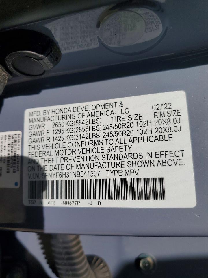 2022 HONDA PILOT
