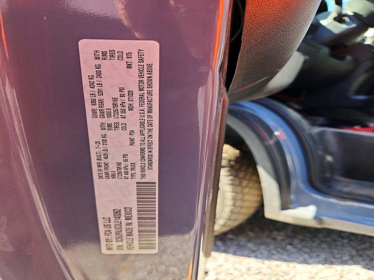 2020 RAM PROMASTER