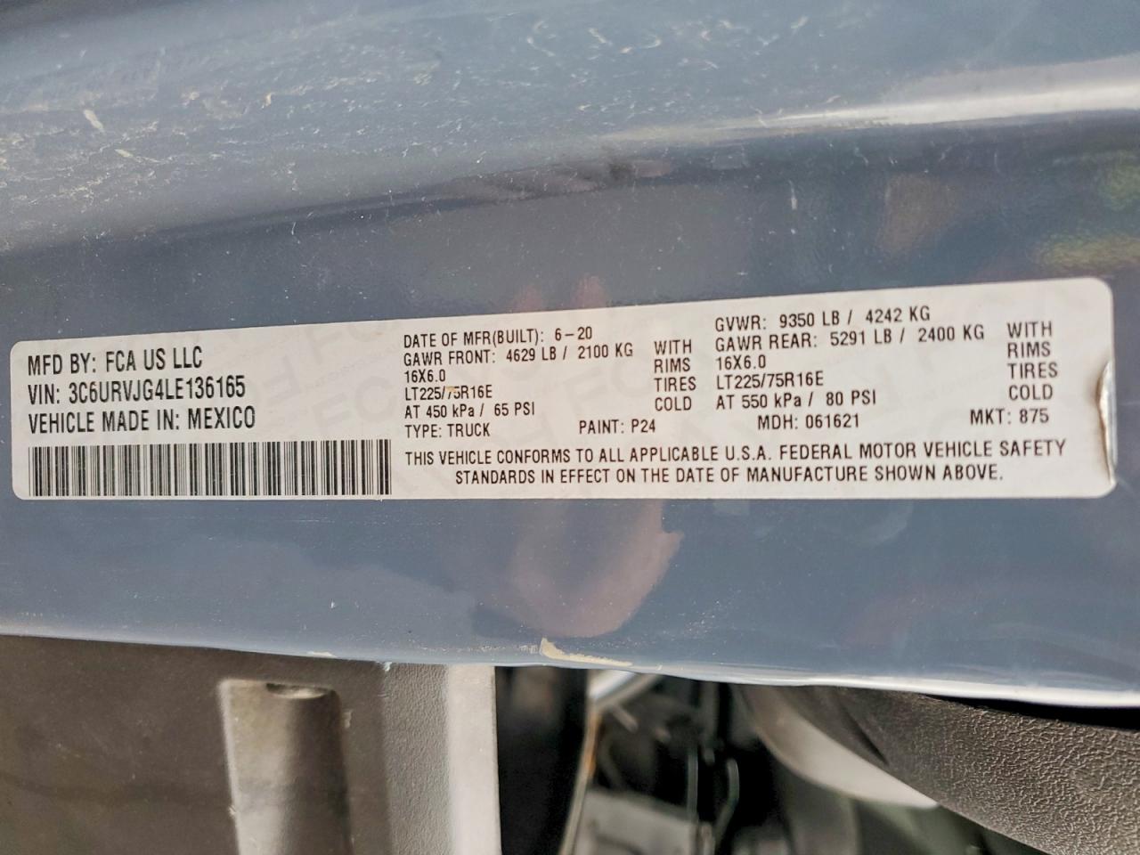 2020 RAM PROMASTER