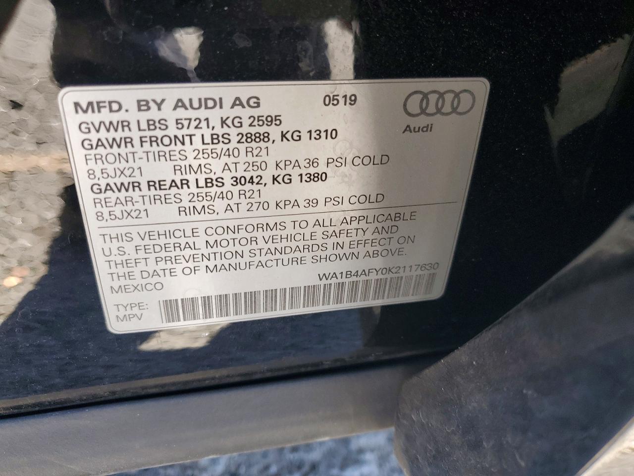 2019 AUDI SQ5