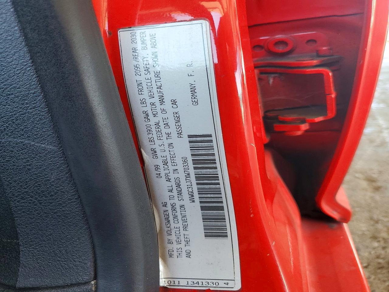 1999 VOLKSWAGEN GOLF