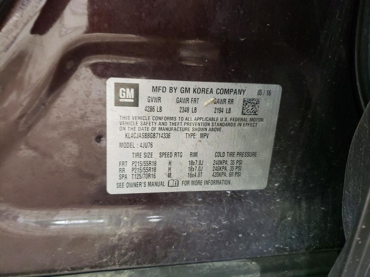2016 BUICK ENCORE