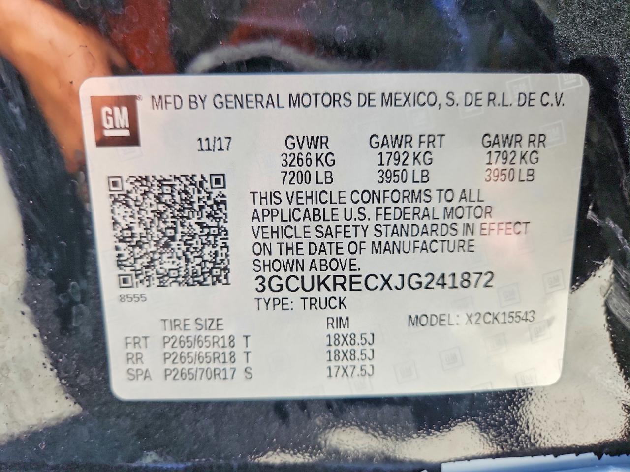 2018 CHEVROLET SILVERADO