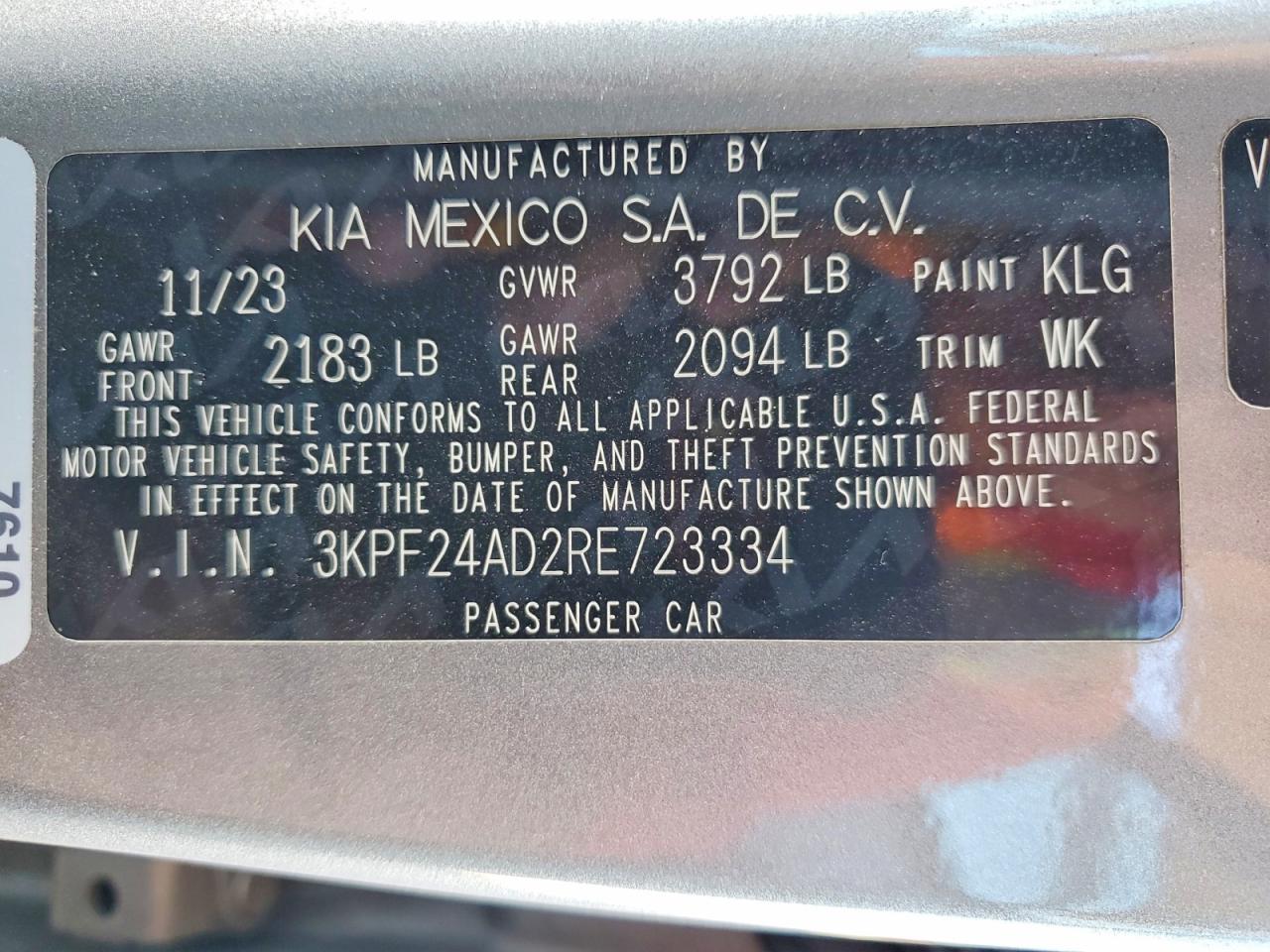 2024 KIA FORTE