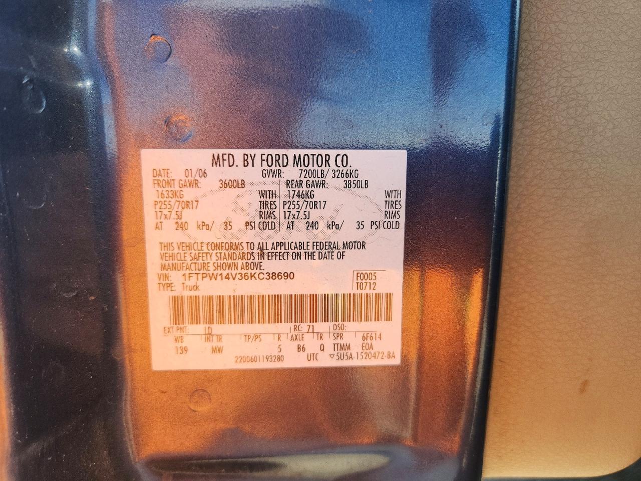 2006 FORD F150