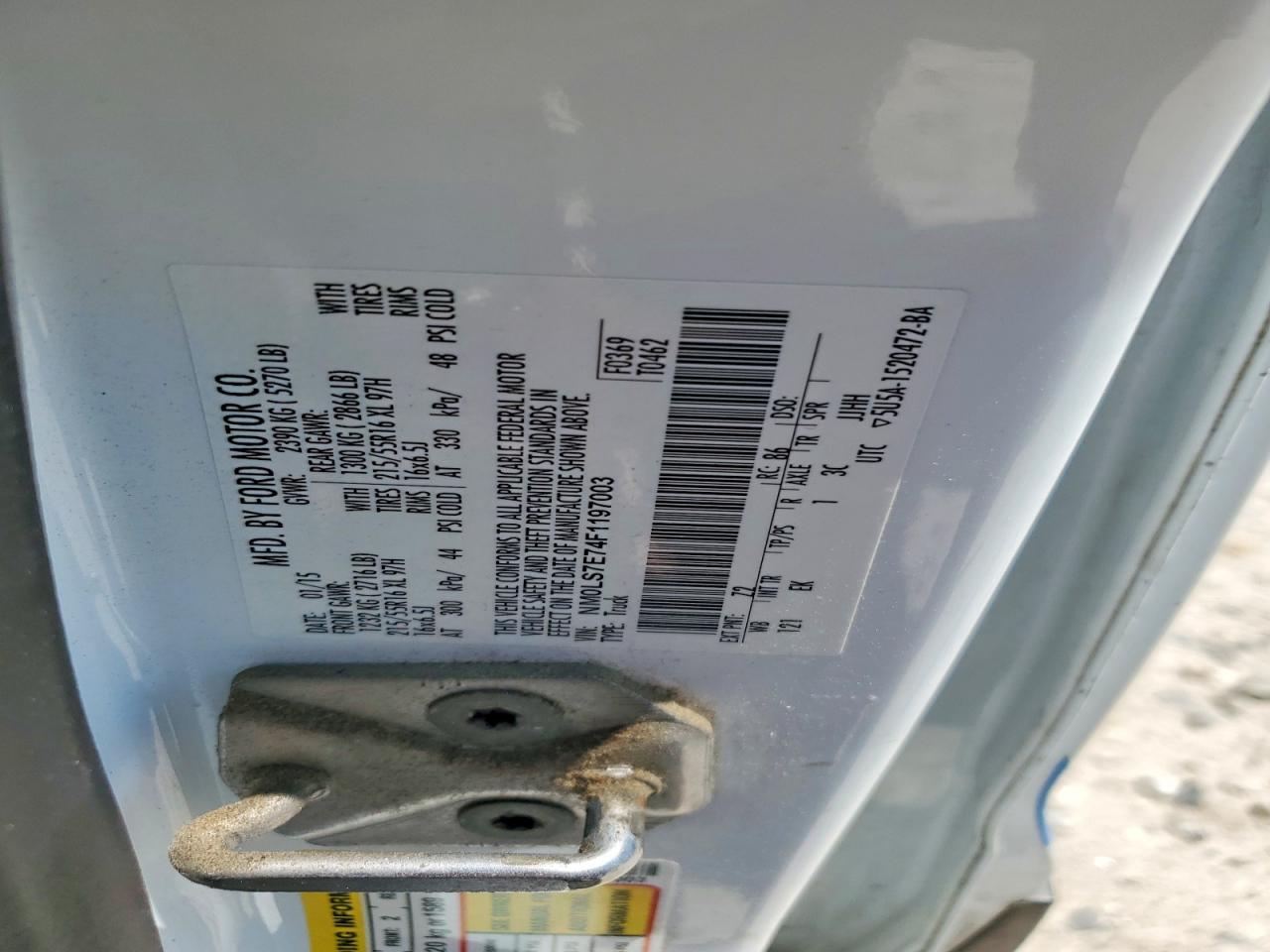 2015 FORD TRANSIT