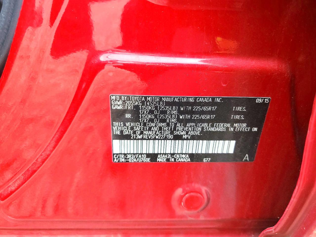 2015 TOYOTA RAV4