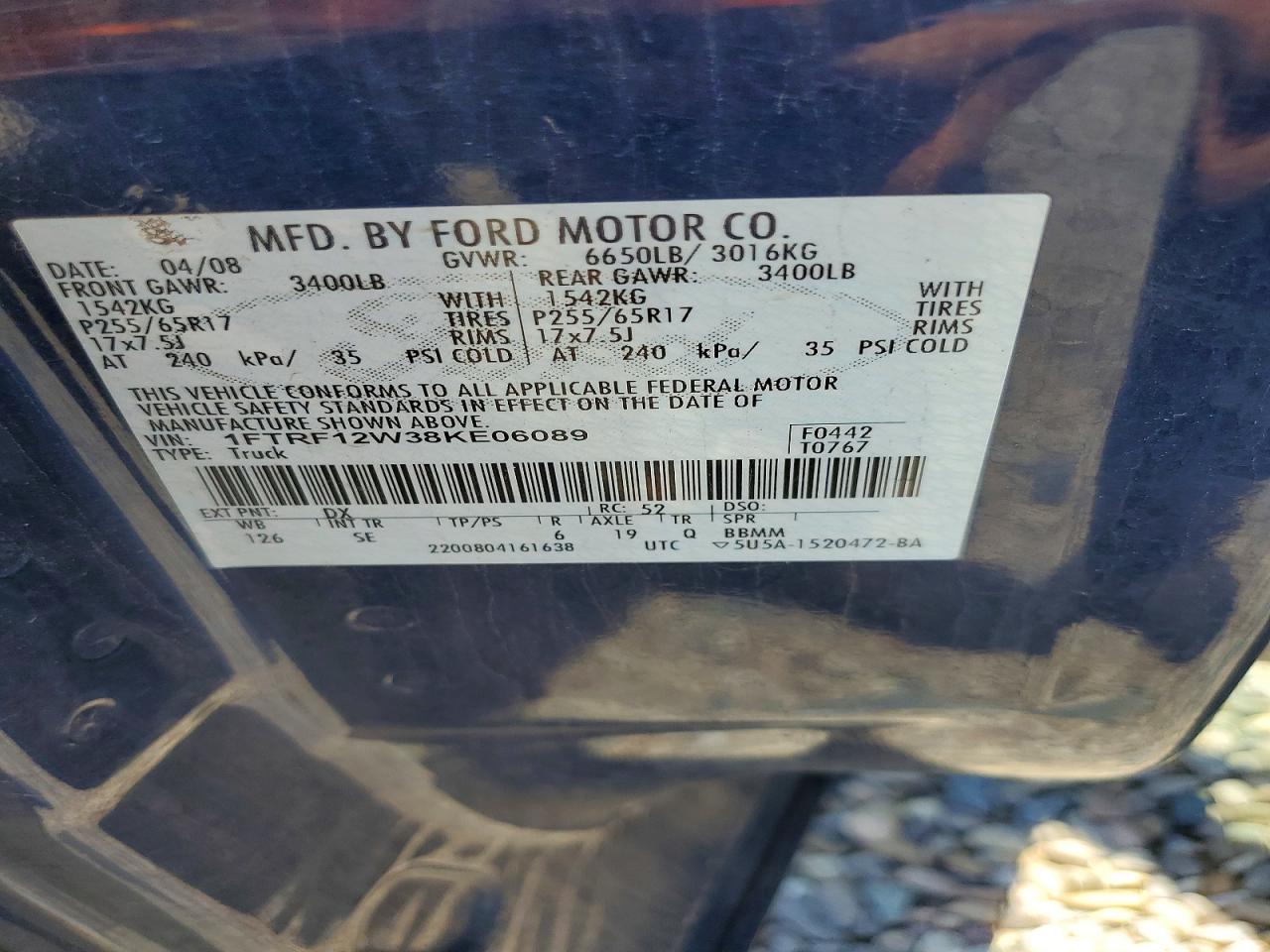 2008 FORD F150