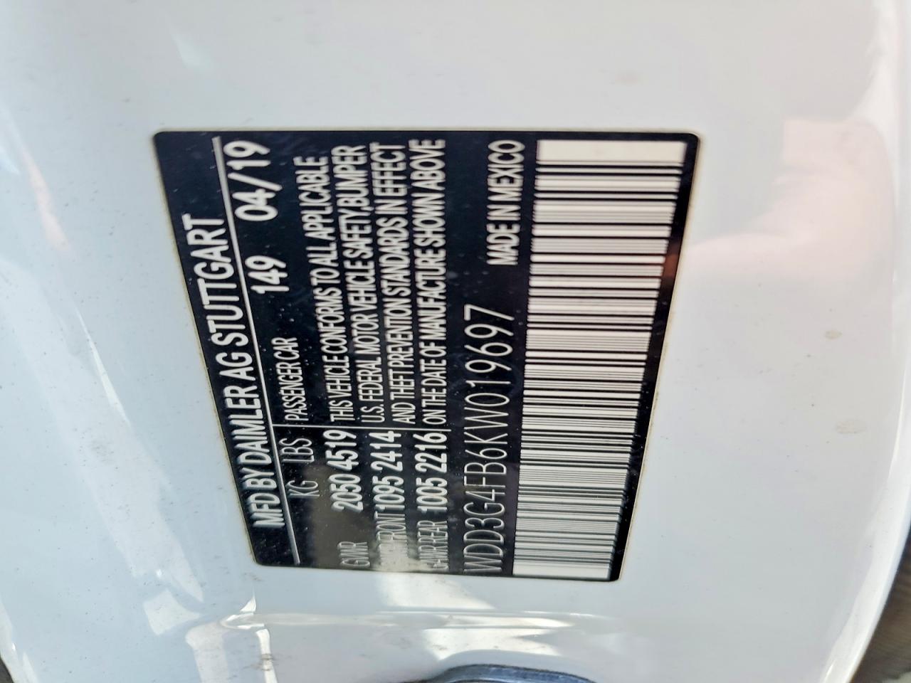 2019 MERCEDES-BENZ A-CLASS