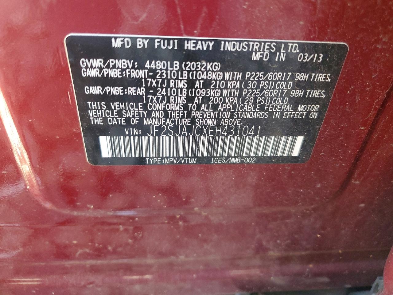 2014 SUBARU FORESTER