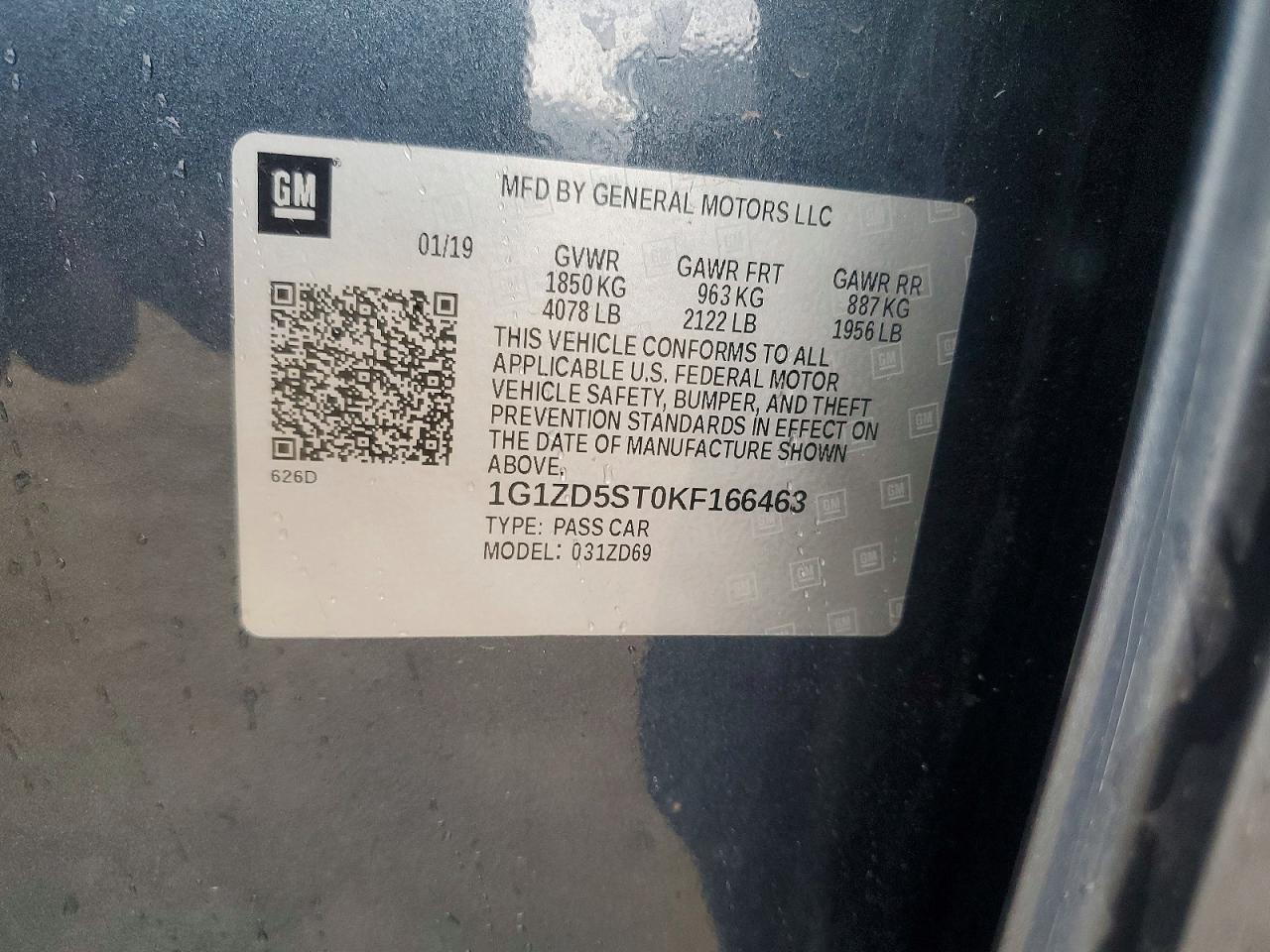 2019 CHEVROLET MALIBU