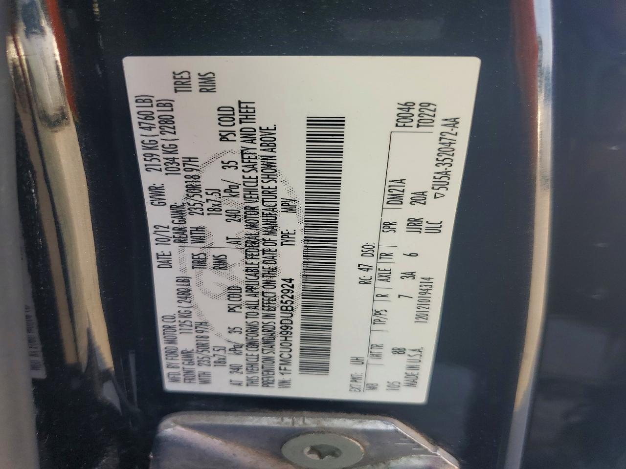 2013 FORD ESCAPE