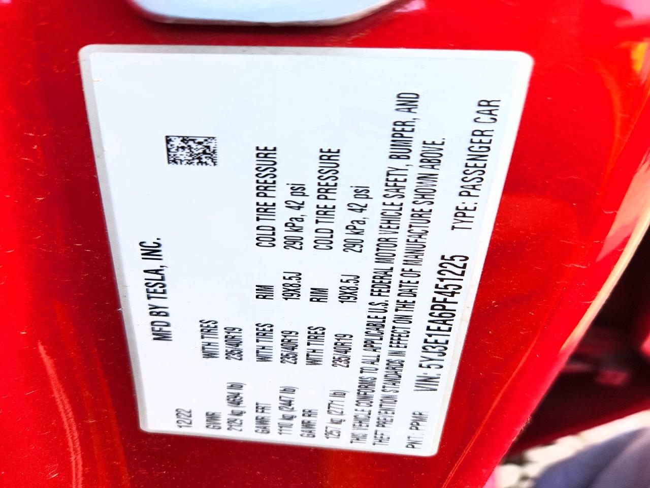 2023 TESLA MODEL 3