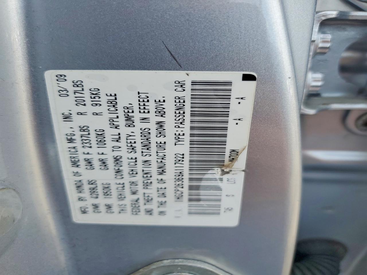 2009 HONDA ACCORD