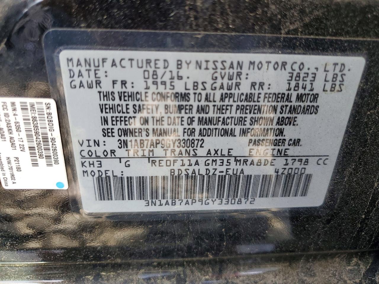 2016 NISSAN SENTRA